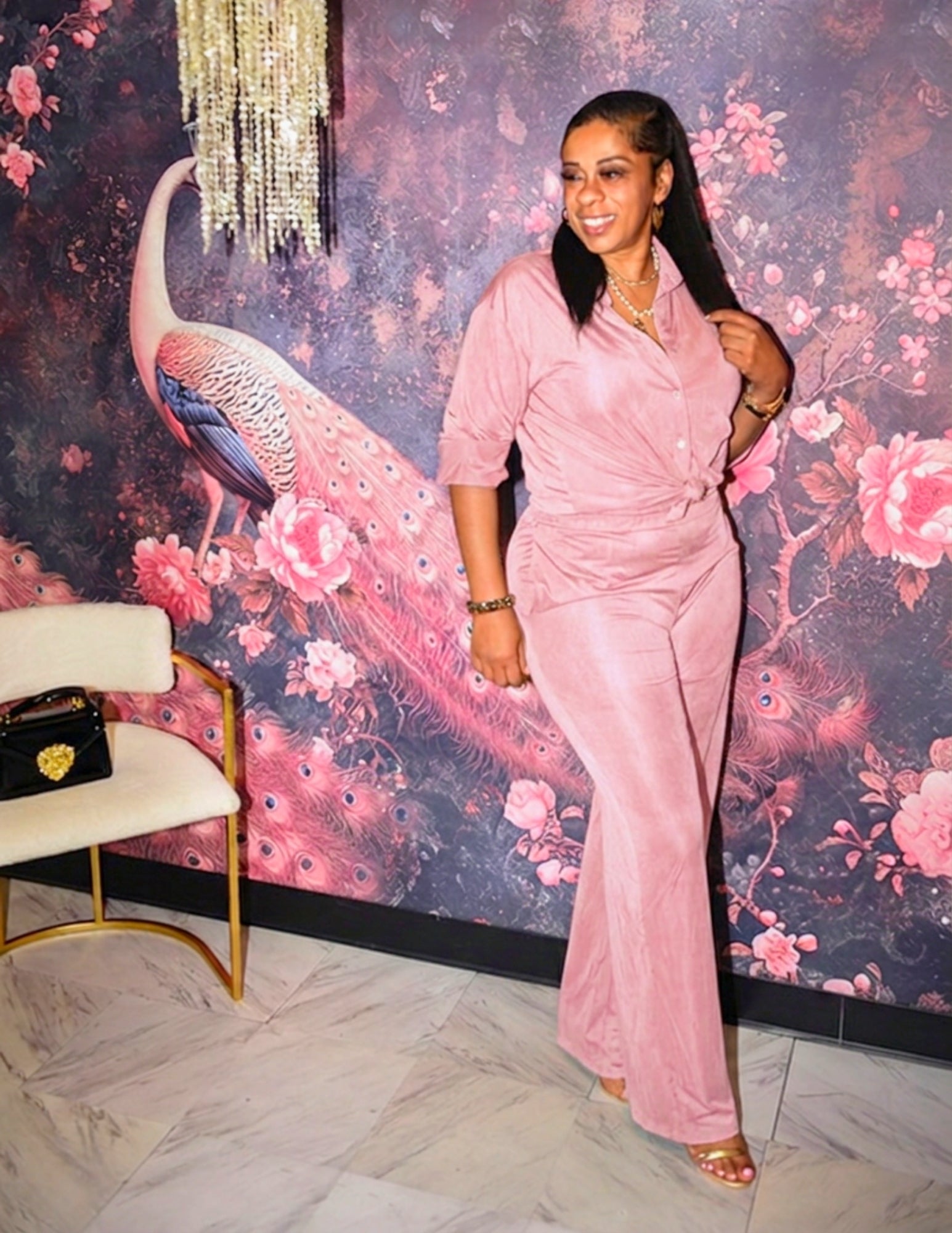The After Hours Two Piece Set in Pink