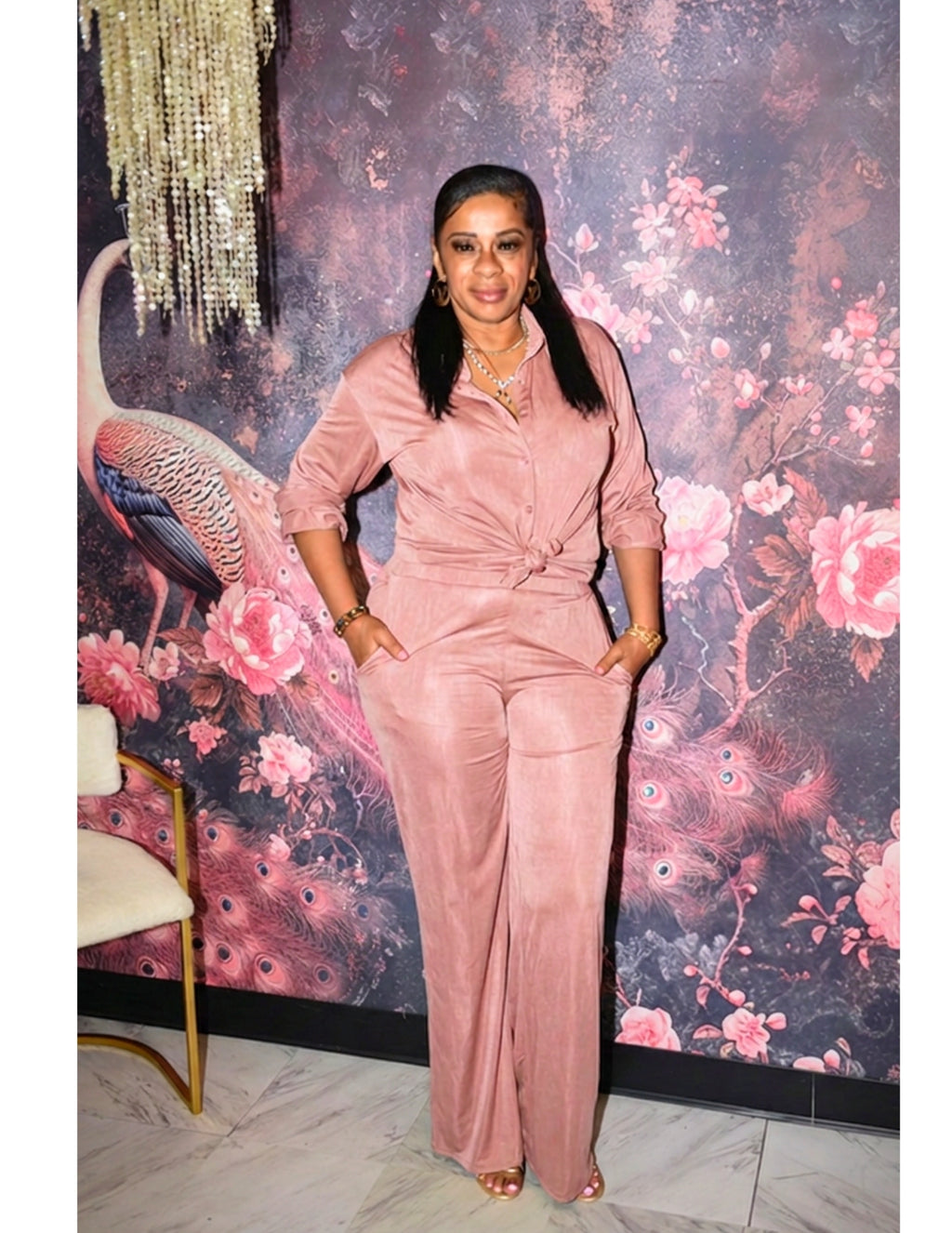 The After Hours Two Piece Set in Pink