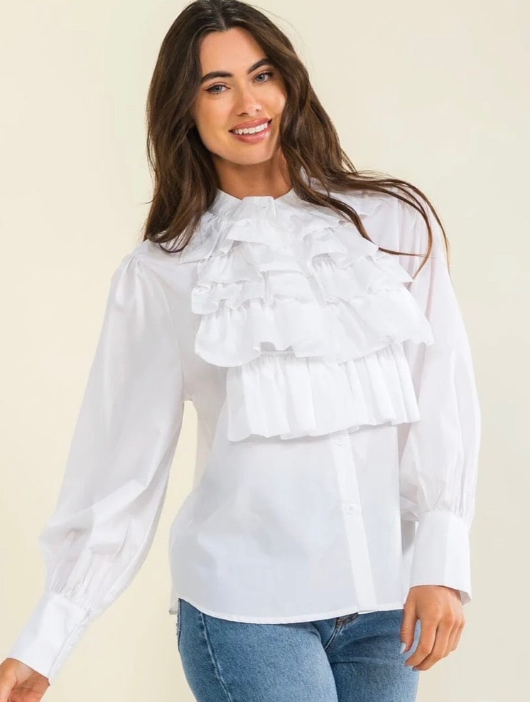 Let Her Cook Blouse - White
